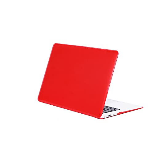 Protection MacBook Air 13 M2 A2681 coque rigide fine rouge transparente