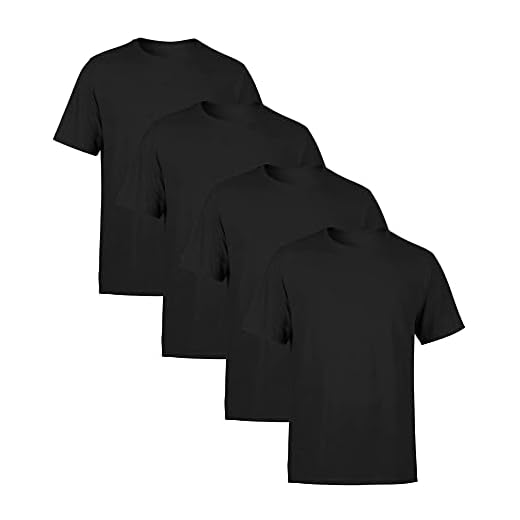 Kit 4 Camisetas Masculina Lisa Premium 100% Algodão (BR, Alfa, GG, Regular, Preto)