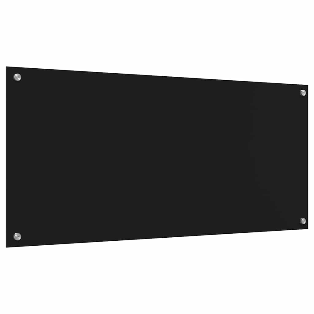 Generisch Küchenrückwand 2 pcs Schwarz 110 x 50 cm Gehärtetes Glas,Heim & Garten,Küche & Esszimmer,Küchenhelfer & -utensilien-3415495