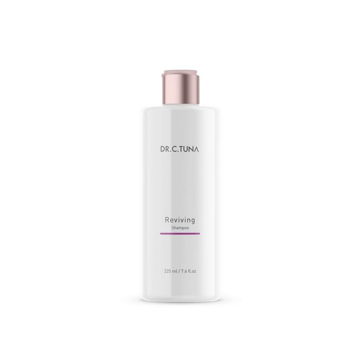 DR.C.TUNA Champú Reviving Revitalizante con Ajo, Capixyl y Trichogen, 225 ml, Hidratación y Brillo para Cabello Normal a Graso