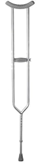 Medline Steel Push-Button Bariatric Crutches for Tall Adults - 650 lb. Weight Capacity, Adjustable, Heavy Duty Mobility Aid, 1 Pair