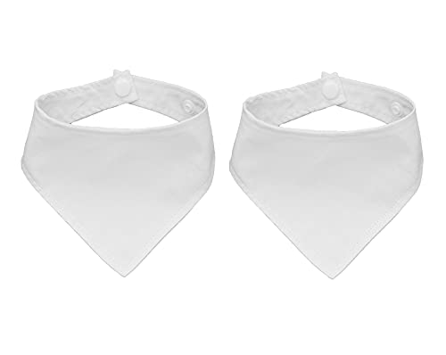 Eechicspace 2 Pack Xs Blank Dog Bandana With Velcro Solid White Cat Bandana Premium Durable Cotton For Cricut Heat Vinyl Tie Dye For Extra Small Pets #TOP2