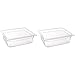 Rubbermaid Commercial Products Cold Food Insert Pan for Restaurants/Kitchens/Cafeterias, 1/2 Size, 4 Inches Deep, Clear (FG124P00CLR) (Pack of 2)