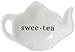 Swee-Tea Ceramic Tea-Bag Caddy in Black & White Serving-Tray Gift Box