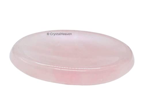 Image of Certified Rose Quartz Crystal Thumb Worry Pebbles Stones for Anxiety Stress Relief Massage - AAA Grade Original Healing Gemstone Agate Rubbing Stone for Yoga Meditation Spiritual Reiki Feng Shui