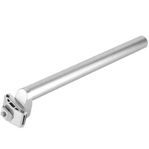 Chiffonade 25.4x300mm Bike Seatpost Adjustable Aluminum Alloy Shockproof Saddle Post for Mountain/Road Bikes(Silver)