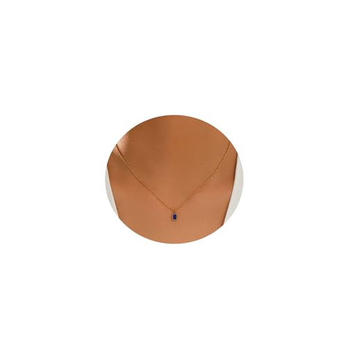 Kyazeo Collier délicat plaqué or 18 carats avec pendentif en zircone