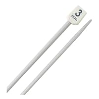 AARNAV 2x25cm Single Pointed Metal Knitting Needles for Beginners, Kids, Professionals, Short Length Knitting Needles 25cm Aluminium Single Pointed Needles (2 x 3mm)