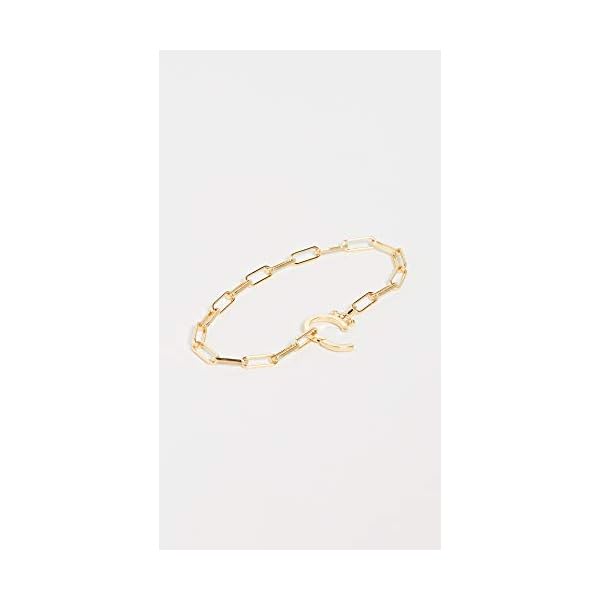 gorjana Women's Parker Paperclip Link Chain Bracelet, 18k Gold Plated, Signature Clasp