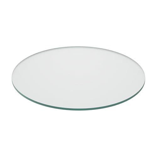 Relaxdays Glasplatte, Ø 40 cm, 8 mm dick, gehärtetes ESG, runde...