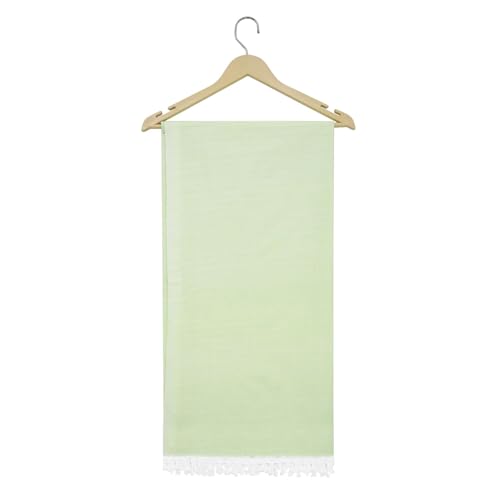 Image of Bhagalpuri Soft Dull Cotton Single Chadar | Single Thread Lightweight Odhne Wali Chadar | Top Sheet for Sleeping Summer (Green)