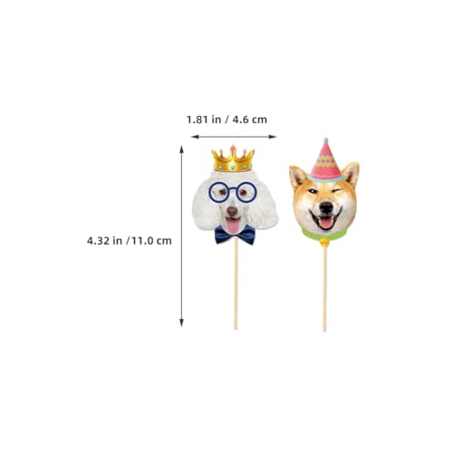 Ipetboom 56 Stück Teiliges Hunde Cupcake Topper Stabile Hundegesicht Muffin Deko Vielseitige Hunde Geburtstagstorten Dekoration Süße Welpen Dessert Picks für Haustier Geburtstagsparty