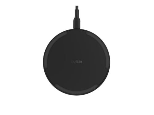 Belkin BoostCharge Caricatore Wireless Qi 15W, Base Ricarica Rapida, Nero