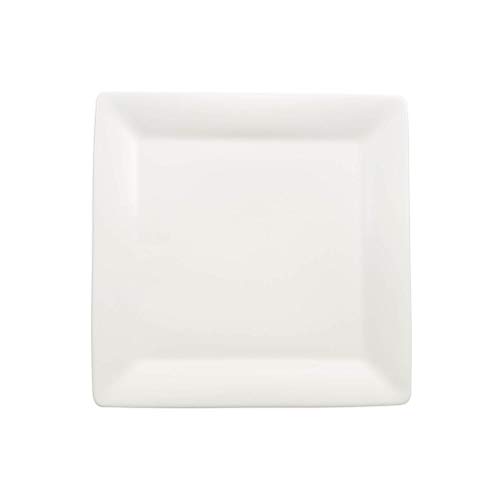 Villeroy & Boch Pi Carré Assiette à dessert, 22x22 cm, Porcelaine Premium, Blanc
