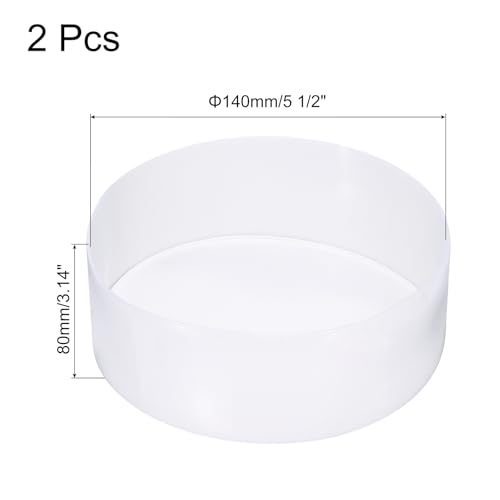 Image of uxcell 2pcs Rubber End Caps 140mm(5 1 /2 Inch) ID x 80mm(3 1 /8 Inch) H Vinyl Round Tube Bolt Cap Cover Screw Thread Protectors Clear