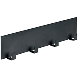 WENKO Riel colgador magnético negro Ima, accesorio Black Outdoor Kitchen con 4 ganchos para colgar textil y accesorios de grill, fijación rápida sin taladrar en superficies metálicas, 30 x 6,5 x 2 cm
