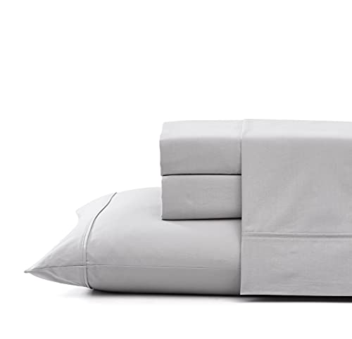 Image of Tommy Bahama - Queen Sheets, Organic Cotton Bedding Set, Softens with Each Wash (TB T200 Grey, Queen)