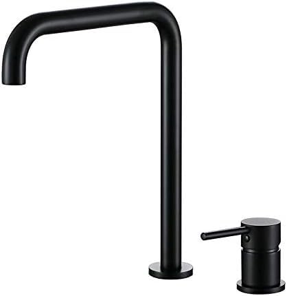 Robinet de lavabo répandu mitigeur eau chaude froide facile à installer pour évier Nero