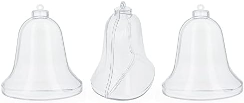 Miniatura 6 de Juego de 3 adornos de campana de plástico transparente de 3.7 pulgadas (3.701 in)