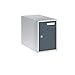 QUIPO Casier verrouillable - h x l x p 350 x 250 x 450 mm - corps gris clair - portes gris basalte - vestiaire petit modèle - casier consigne - caisson métallique effets personnels