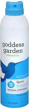 Goddess Garden Organics Sport Spray Natural Sunscreen SPF 30-6 oz, Pack of 3