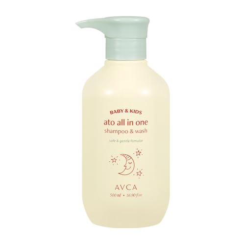 AVCA Baby &amp; Kids All-in-One Shampoo &amp; Wash for Sensitive Skin and Gentle Cleansing 500ml/16.90fl. oz.