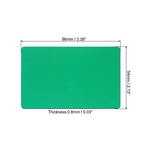 Tarjetas de aluminio PATIKIL para grabado de nombres y regalos de bricolaje, color verde 2