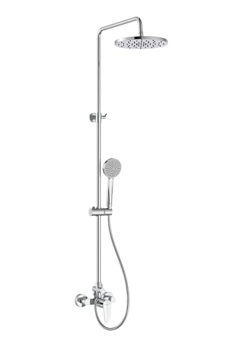 Roca A5A974FC00 Victoria-M plus Colonna doccia monocomando con altezza regolabile