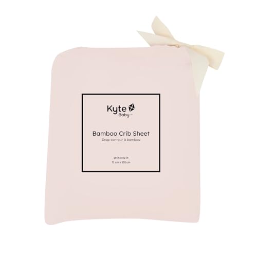 Image of Kyte Baby Soft Crib Sheet - Standard Fitted Crib Sheet Made with Rayon from Bamboo, Ultra-Gentle and Breathable (Blush)