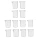 PJKKawesome Cruche Ã€ Mesurer en Plastique, Montage Bécheuse Bonnet Ã€ Cruche, Bécher Gradué 250 Laboratoires pour Les Liquides Cuisine Cook avec Précision 12 Pcs
