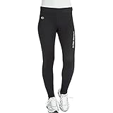 Ultrasport Windstopper Pantaloni da Corsa Funzionali da donna, Nero/Porpora, S