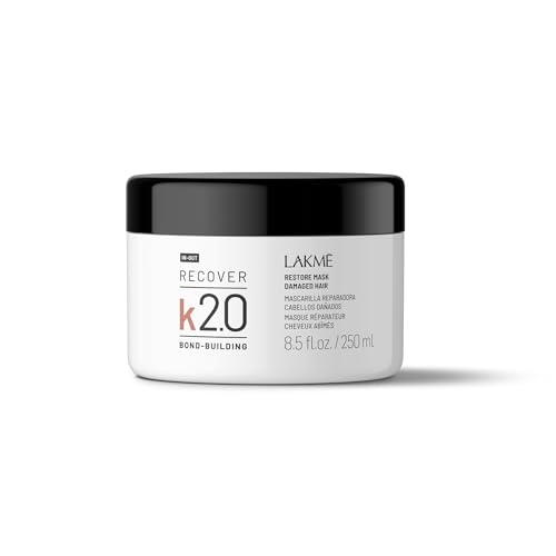 Lakmé K2.0 Recover Restore Mask, Deep Hydration Hair Mask for Damaged Hair, Strengthens & Protects Fibers, Repairs Damage & Restores Keratin, 8.45 Fl Oz