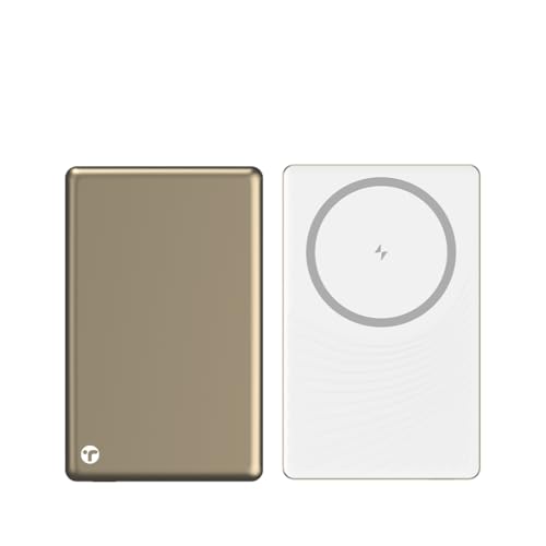 Image of Toreto Magsafe Wireless 10000Mah Fast Charging USB Type-C Input Power Bank, 20W Output for iPhone 12 & Above, Android & Other Qi Enabled Devices + Magnetic Ring (eon Ultra, White+Gold)