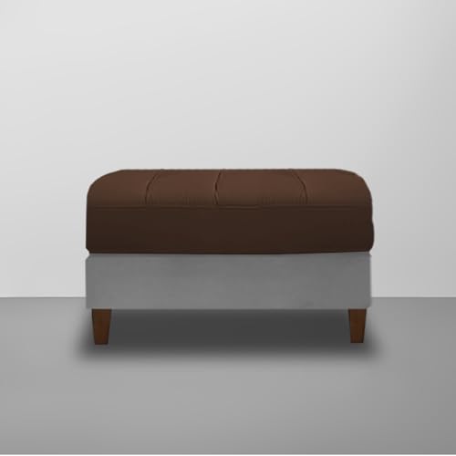 Image of Lezra LHS 4 Seater L Shape Sofa Set with Center Table for Living Room (Brown Grey Fabric) Premium Fabric Sofa