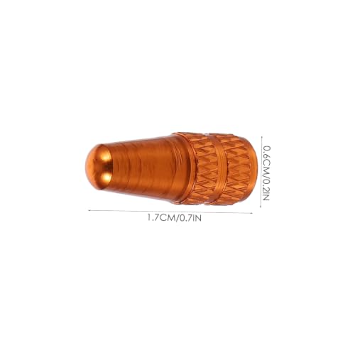 6 Pcs Tapones de Válvula Naranja para Bicicleta miniatura 2