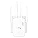 WiFi/WLAN günstig Kaufen-WLAN Verstärker mit 1200 Mbps,WiFi Repeater Dual-Band 2.4GHz & 5.8GHz WiFi Extender Booster Internet Verstärker mit externen 2 * 2dBi Dual-Band-Antennen Internet Booster bis zu 4000 qm(Weiß)
