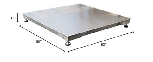 Báscula de palé Optima Scales OP-916SS 5x5 de 10,000 lb miniatura 2