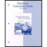 Paperback Practical Business Math Procedures - Electronic Calculator Guide Only Book