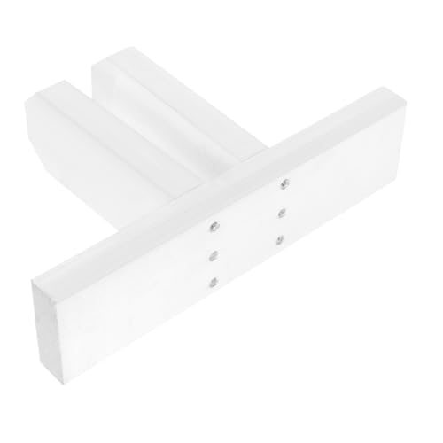 Sosoport Supporto Per Piedini Di Recinzione in Legno Piccolo Per Giardino e Prato, Base Stabile Per Recinzioni, Kit Accessori Facile Da Installare e Sicuro Superficie Liscia Bianca