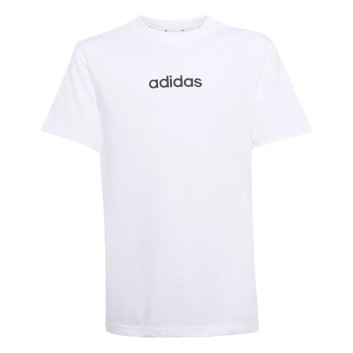 Adidas Boy's Train Essentials 3-Stripes T-Shirt, White/Black, 13-14 Years