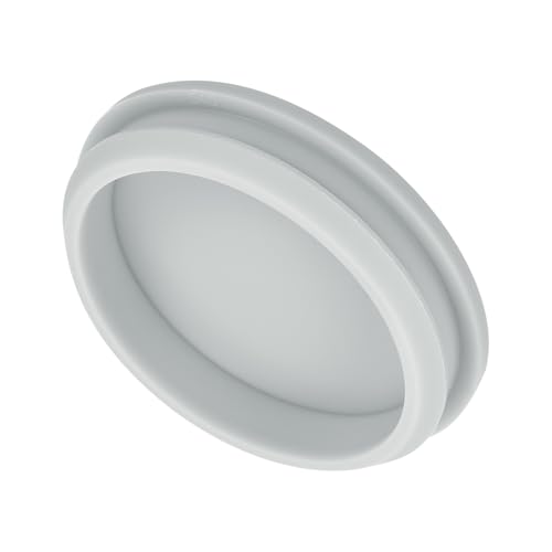 Image of MECCANIXITY 1pcs Silicone Snap in Locking Hole Plugs,54.6mm /2.1 Inch Mounting Diameter Narrow Groove Width 5mm Panel Seal Cover Round for Kitchen Bulkheads Waterproof Sealing Plugs Grey