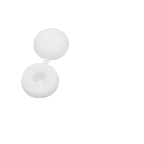 Bcomfy 100Pcs White 100Pcs Hinged Plastic Screw Cap Cover Fold Snap Protective Cap Button For Car Furniture Decorative Nuts Cover Bolts Hardware(100Pcs White)