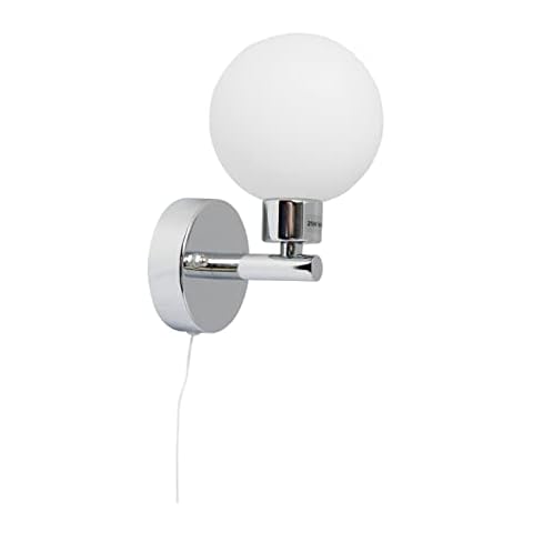 firstchoicelighting Modern Chrome & Glass Bathroom Light Cover