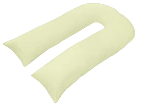 ARLINENS 9ft Long U Shaped Full Body Cuddly Comfort Pregnancy Support Pillow for side sleeping Maternity Back & Arthritis Support Pillow with free Pillow Case (Cream)