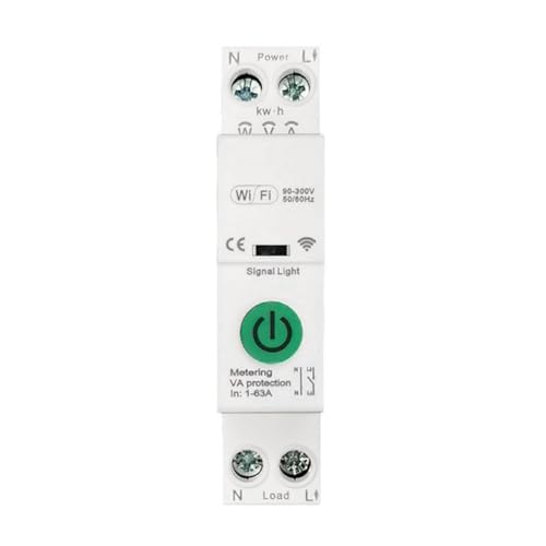 Interruptor Inteligente Tuya WiFi 1P+N con control remoto de energía 2