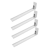 LOORGVEL 4 Stück Automatischer Regal Schieber mit Integriertem Schienensystem Einfacher Montage Selbstschiebender Getränkedosen Organizer für Supermarkt und Kühlregale Vielseitig Einsetzbar
