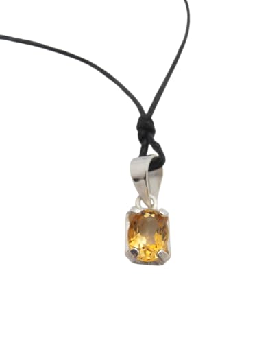 Pendentif topaze jaune naturel de première qualité en argent 925 prestige