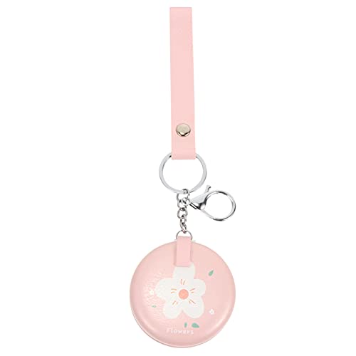 Beaupretty Mini Portable Folding Make-up Mirror Compact Dual-Sided Handheld Mirror with Keychain for Travel Touch-Ups and Everyday Beauty