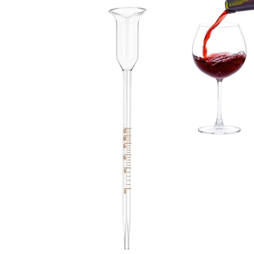 QWORK Alkoholmessgerät 0-25% Vol Glas Vinometer für Bier und Wein