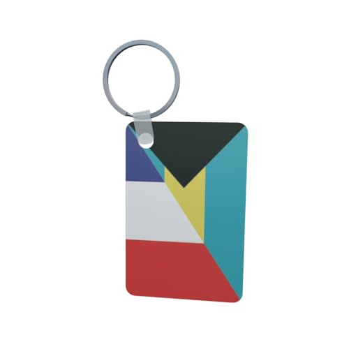 U24 Porte-clés Bahamas-France en aluminium 50 x 47 mm